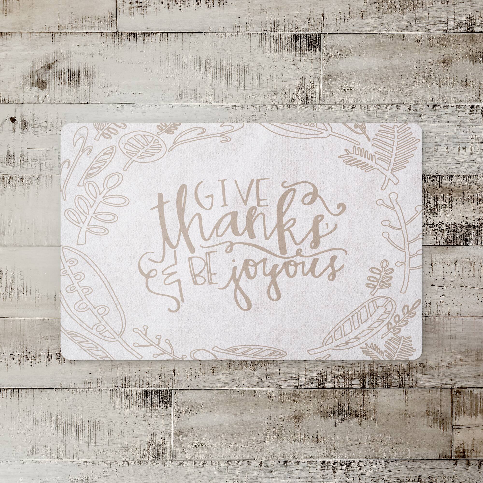 Joyful Thanks Floor Mat